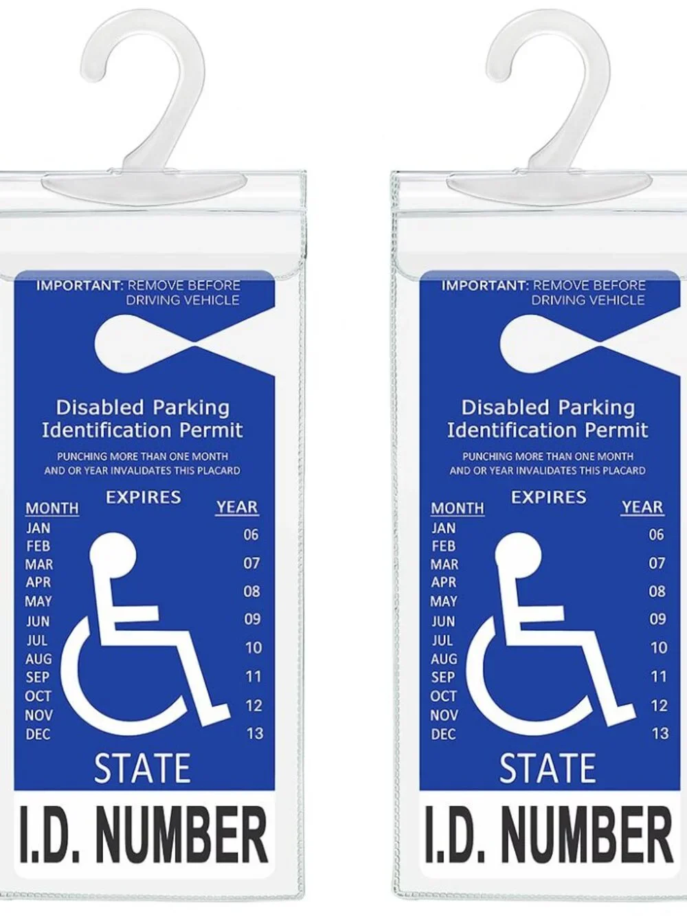 Handicap Parking Placard Holder, Ultra Transparent Disabled Permit Protective Co